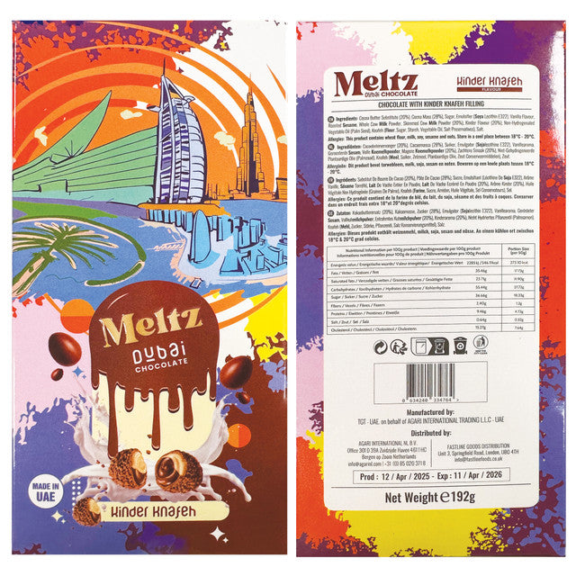 Meltz Dubai Chocolate Kinder Knafeh 192g